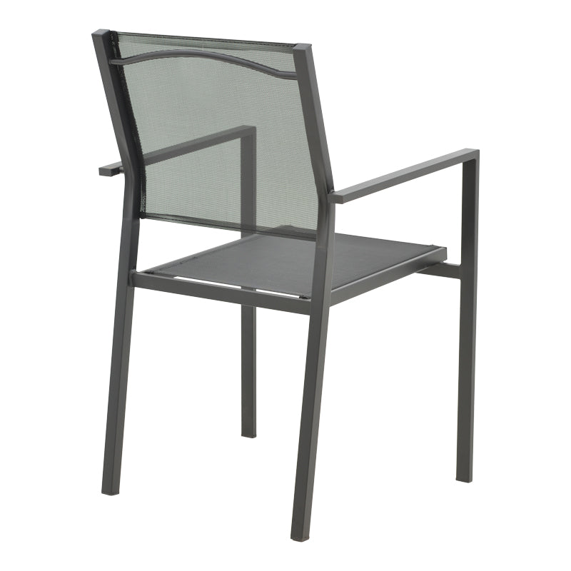 Трапезен  комплект VERGO от 3бр метал в черен нюанс D60x70cm