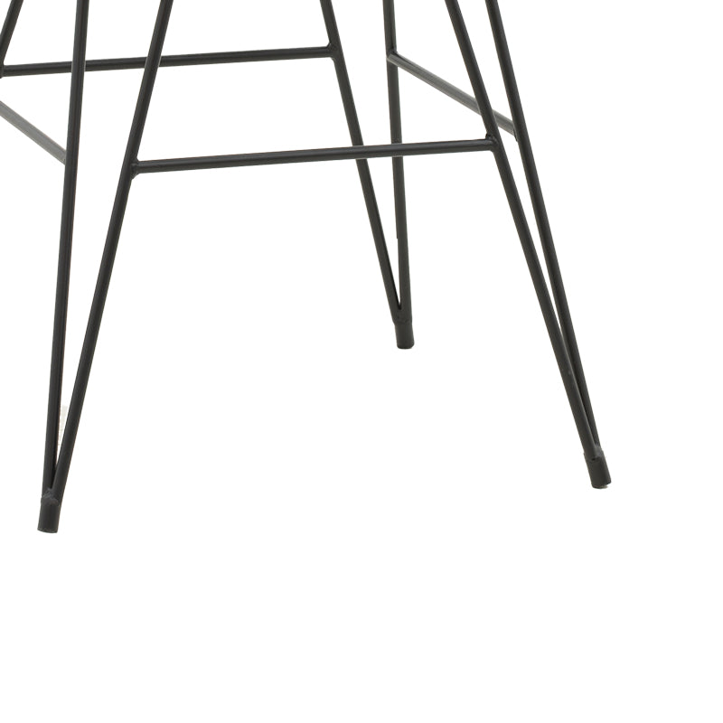 Градински комплект  Naoki X  от 5бр. ратан pe в естествен нюанс и черен метал маса160x90x78см