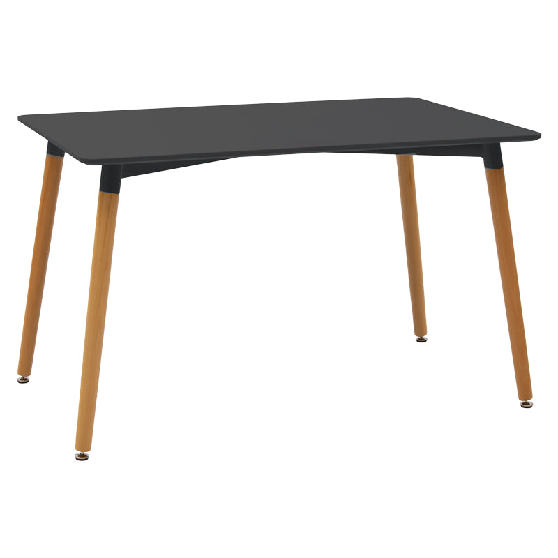 Комплект трапезна маса Ezra-Natali от 5 pp-mdf в черно-натурален цвят 120x80x76см