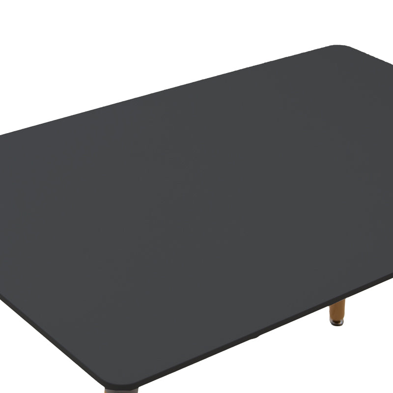 Комплект трапезна маса Ezra-Natali от 5 pp-mdf в черно-натурален цвят 120x80x76см