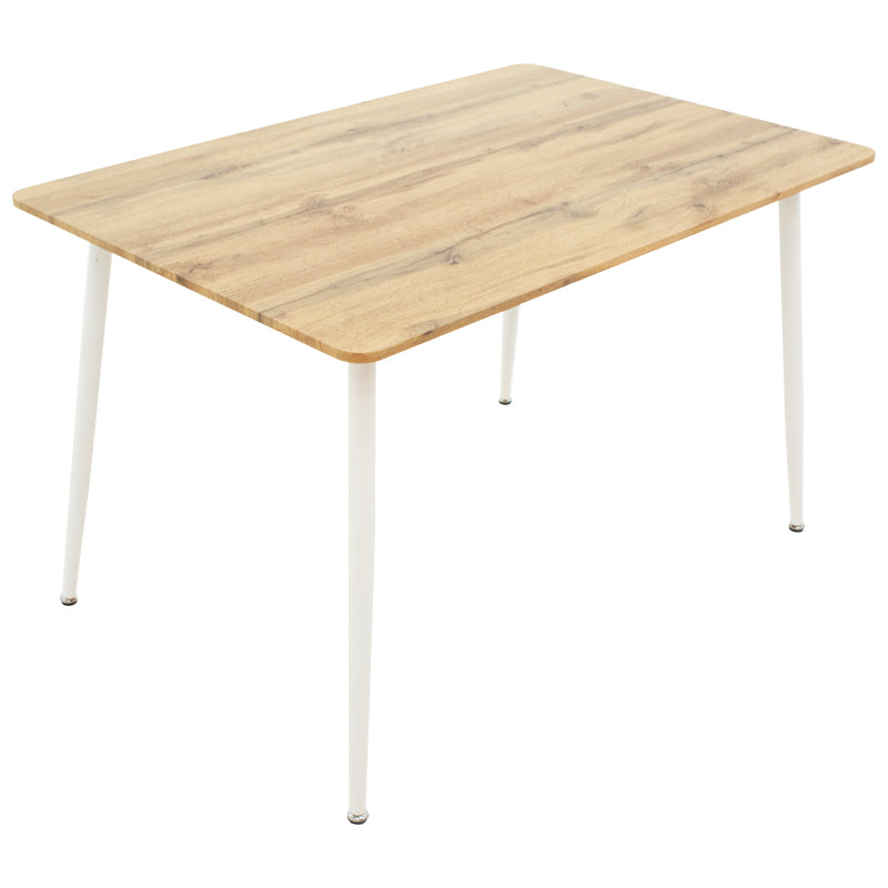 Комплект трапезна маса Ezra-Cuba от 5 pp-mdf цвят бяло-сонома 120x80x75см