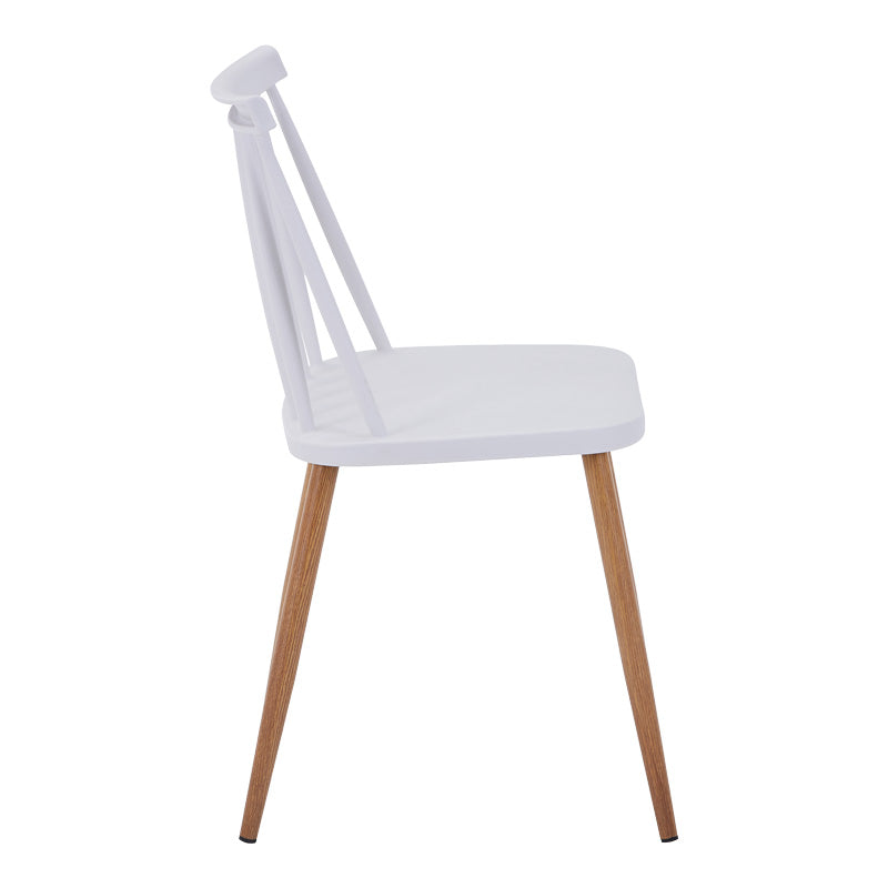 Комплект трапезна маса Aurora-Balou от 5 pp-mdf в бял цвят d100x73cm
