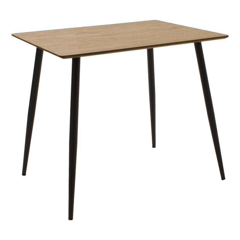 Комплект трапезна маса и столове  Ezra-Cuba от 3 pp-mdf цвят черно-сонома 70x70x75см