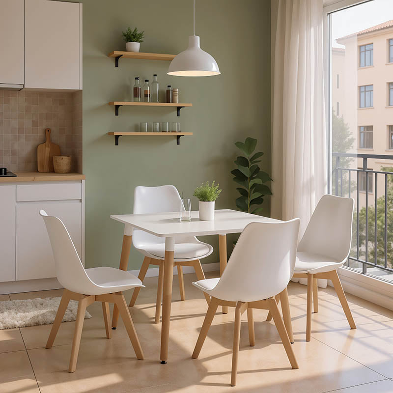 Пакет за ученическа кухня Deli комплект от 3 бр. в бяло  80x80x76см