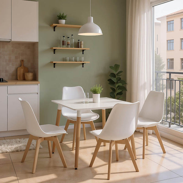 Пакет за ученическа кухня Deli комплект от 3 бр. в бяло  80x80x76см