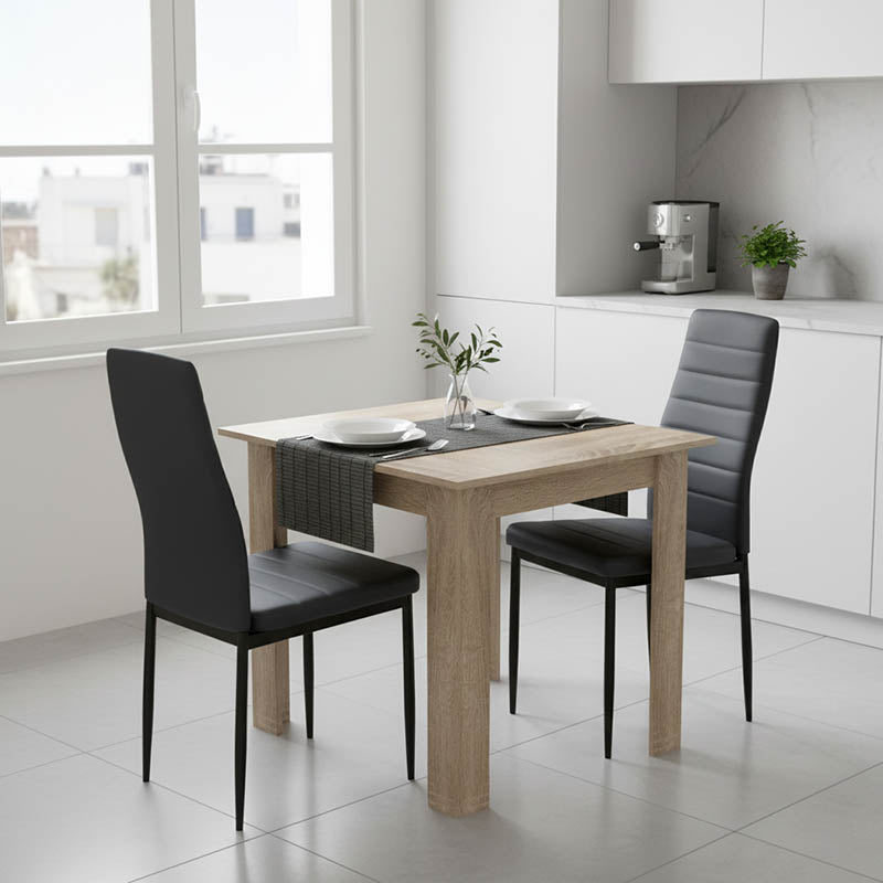 Комплект MANKA-PARKER от 3 части  в цвят черно-сонома 80x80x77см