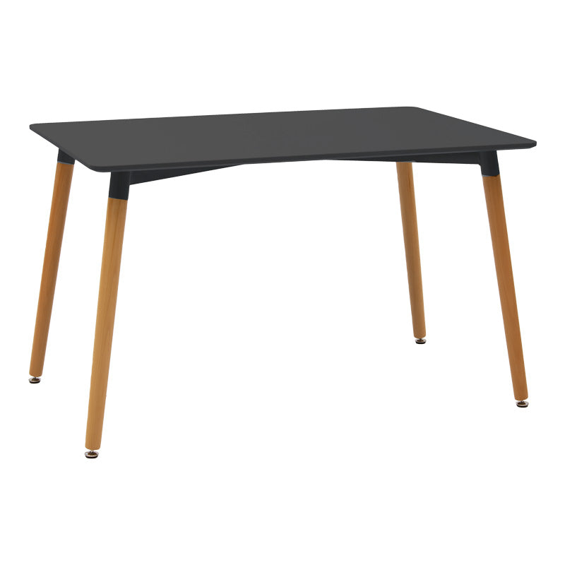 Комплект трапезна маса от 5 части natali-caron мдф в черен цвят-натурален цвят 120x80x76см