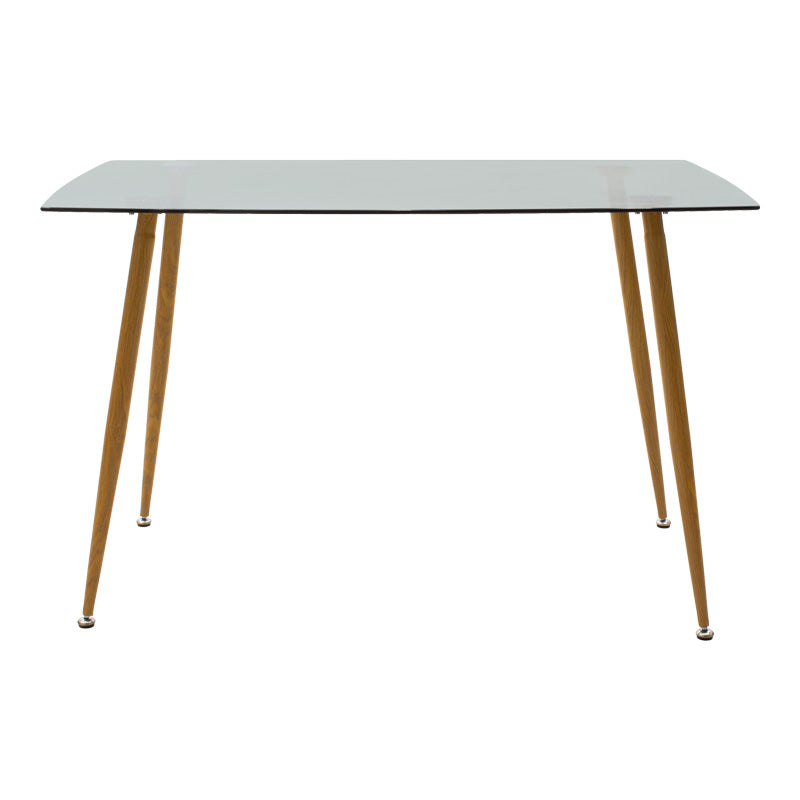 Комплект трапезна маса от 5 части chloe-caron в тъмно сиво-черен цвят 120x70x75см