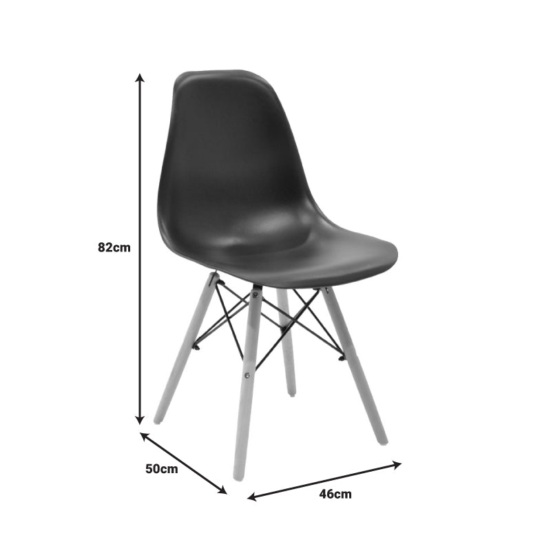 Quana-julita трапезна маса комплект от 5 части стъкло 8мм прозрачно - черен крак 120x70x75см