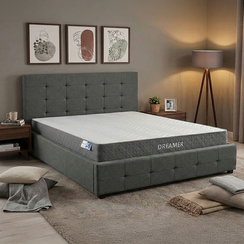 Легло ROI-DREAMER с матрак и място за съхранение плат антрацит 160x200см
