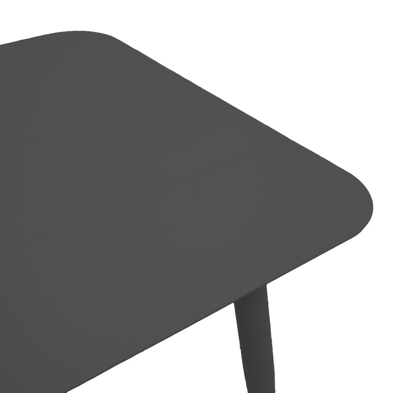 Комплект градински HEVEN-VISTA от 5 части черен алуминий 80x80x72см