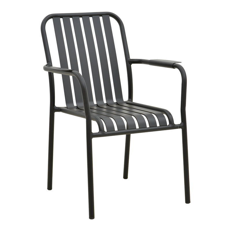 Комплект за хранене HEVEN-VISTA от 5 части, черен алуминий 150x80x72см