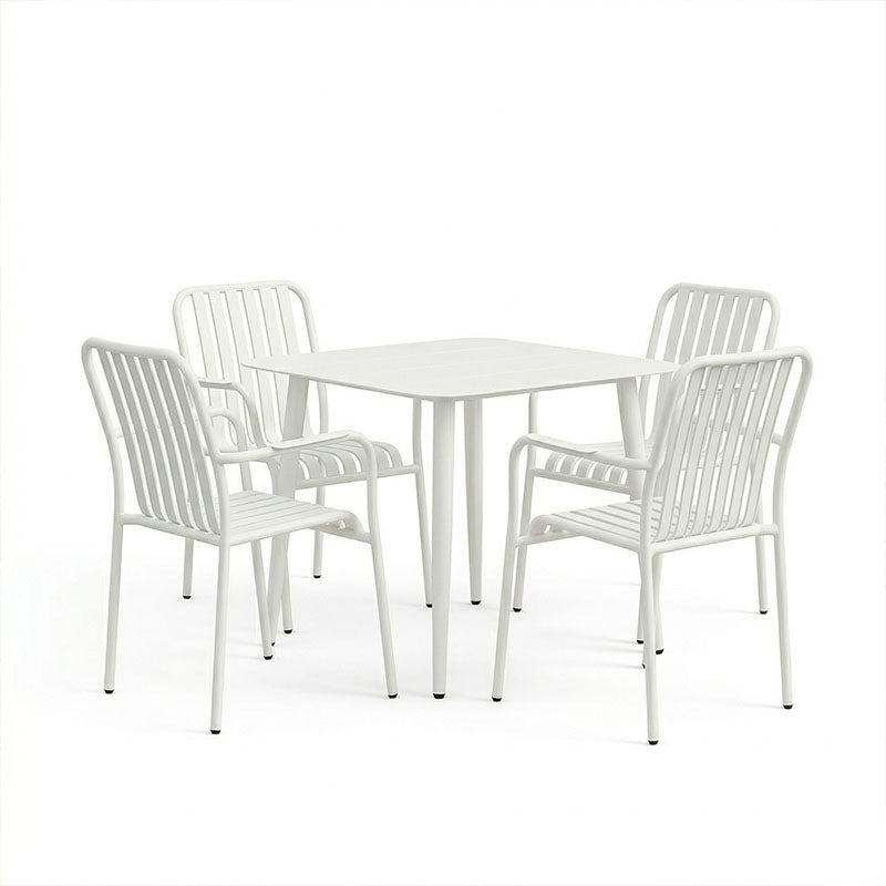 Комплект за хранене HEVEN-VISTA от 5 части черен алуминий 80x80x72см