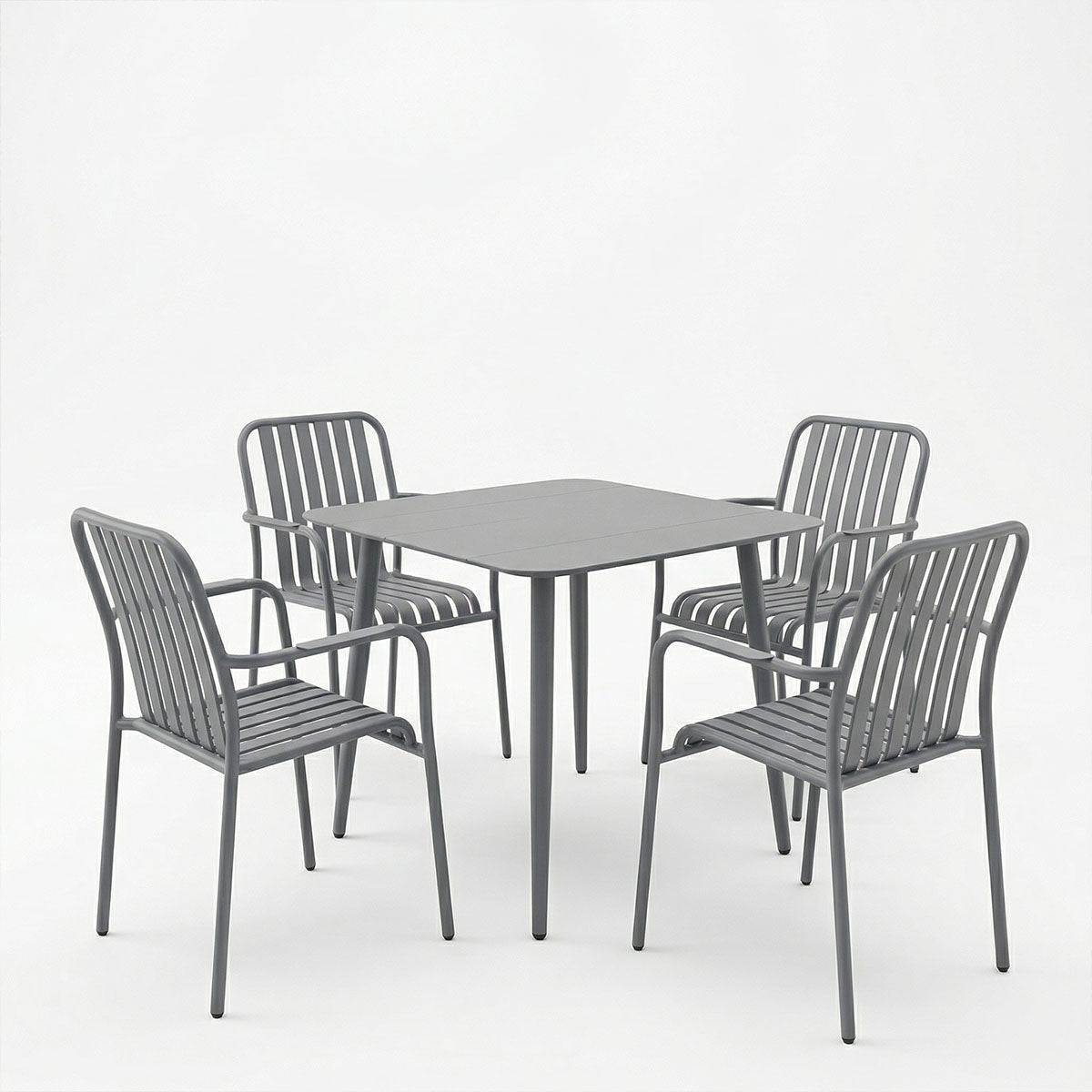 Комплект за хранене  HEVEN-VISTA от 5 части антрацит алуминий 80x80x72см