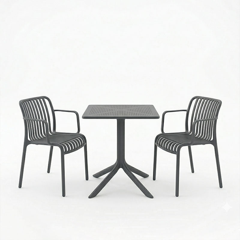 Трапезен комплект GROOVY-ZOI от  3 части антрацит pp 60x60x76см