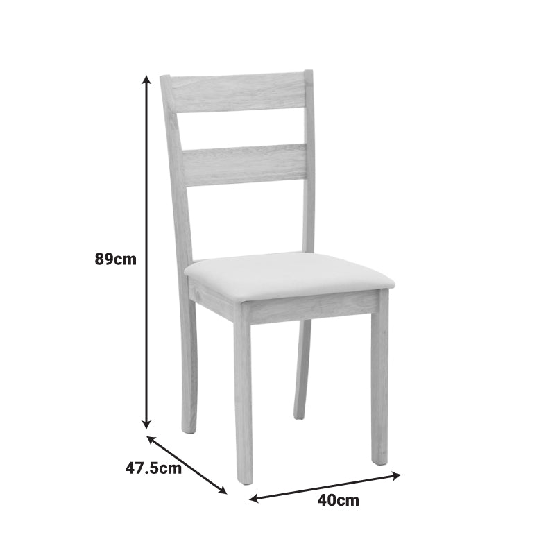 Комплект за хранене DALLAN-COUNTRY 5 части в естествен нюанс каучуково дърво 120-150x80x74см