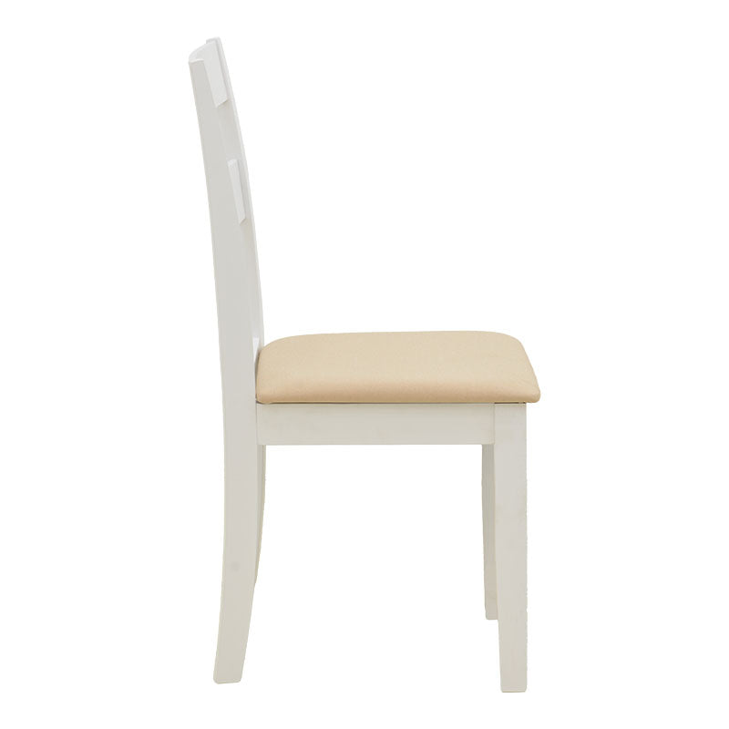 Комплект за хранене dallan mabor 5 части бяло каучуково дърво 120-150x80x73.8 см