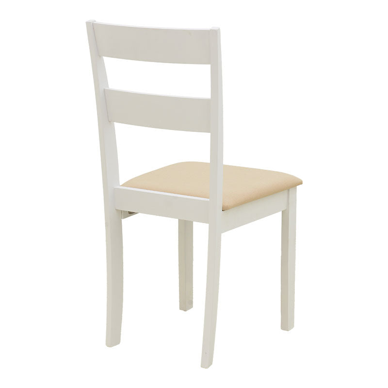 Комплект за хранене dallan mabor 5 части бяло каучуково дърво 120-150x80x73.8 см