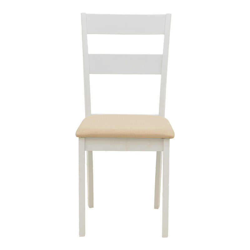 Комплект за хранене dallan mabor 7 части бяло каучуково дърво 120-150x80x73.8 см