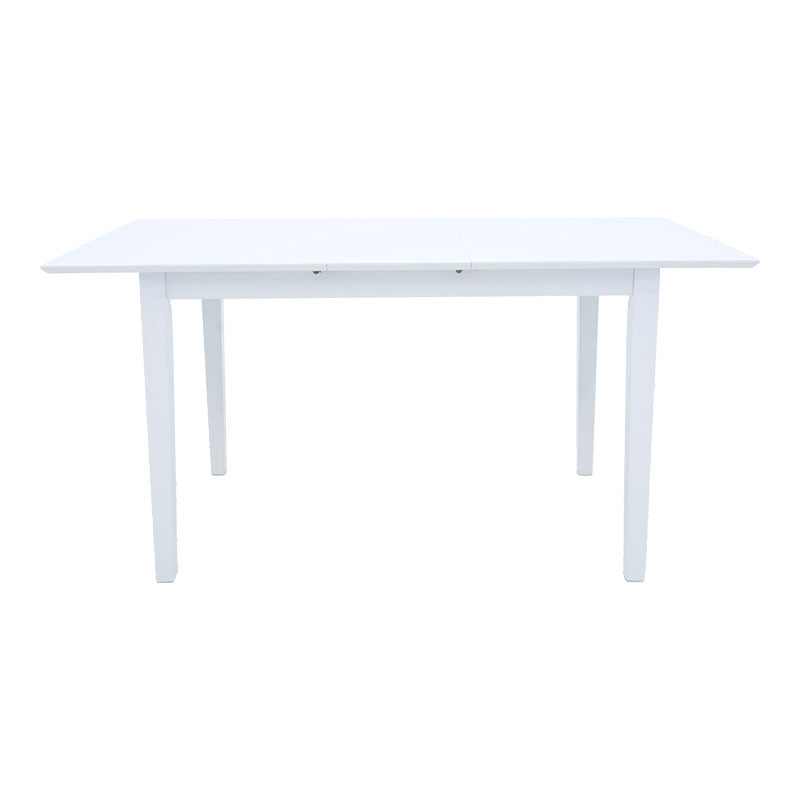 Комплект за хранене dallan mabor 7 части бяло каучуково дърво 120-150x80x73.8 см