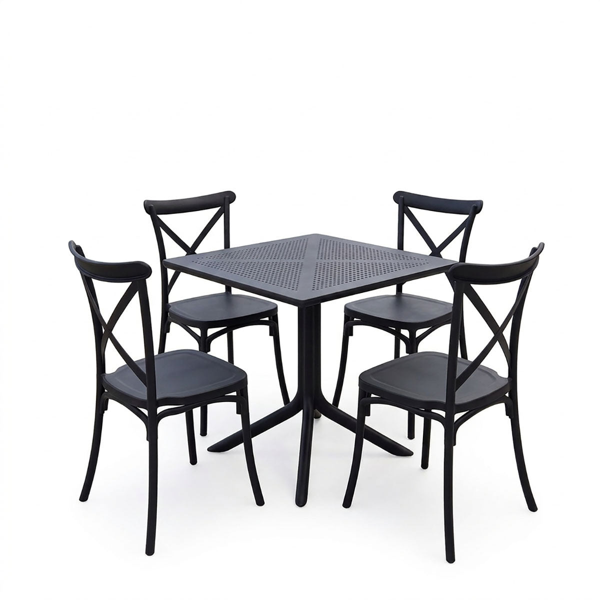 Комплект за хранене crossie groovy комплект 5 части антрацит pp 80x80x74см