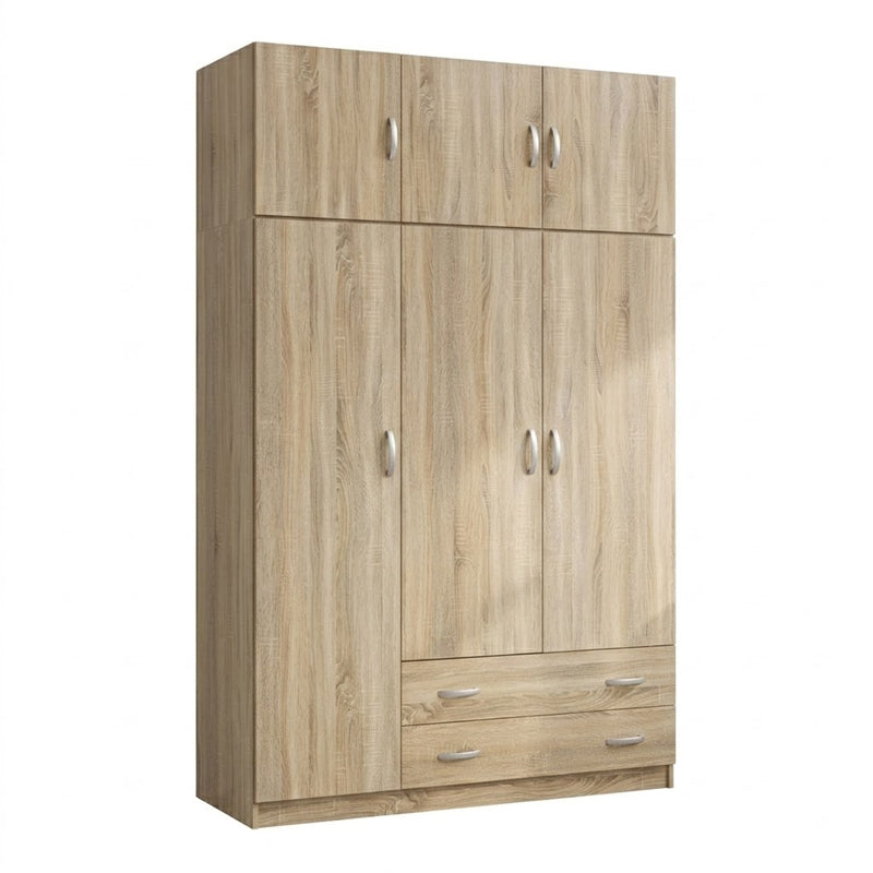 Гардероб с три врати и място за съхранение над врата alvia sonoma 150x51x240см