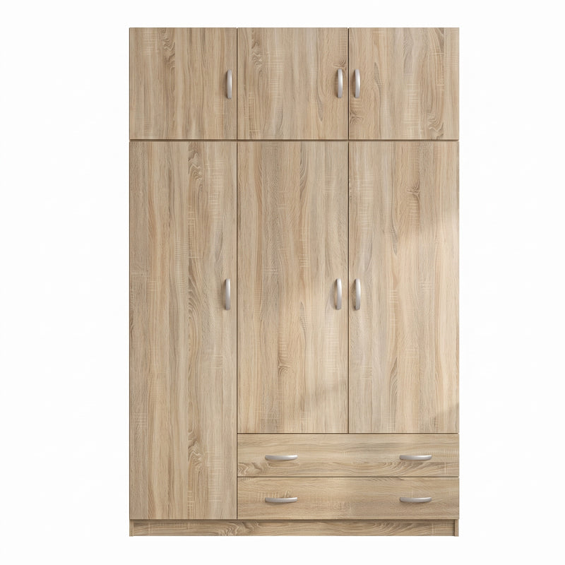 Гардероб с три врати и място за съхранение над врата alvia sonoma 150x51x240см