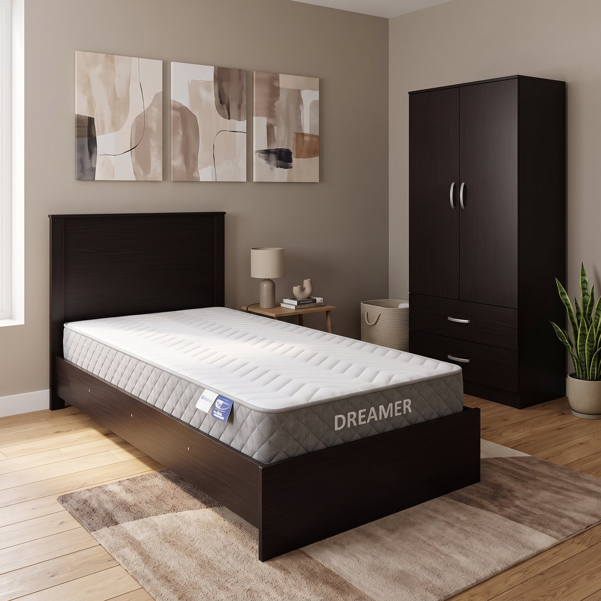 Комплект креватокамара атос венге с декорация и струя dreamer 90x190ек комплект 3тем