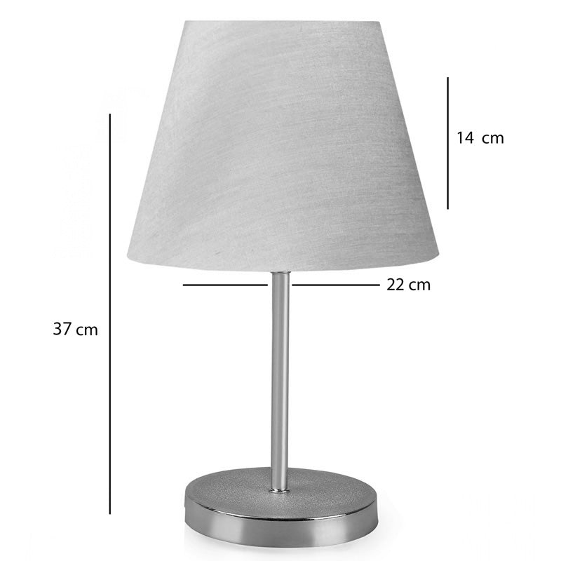 Настолна лампа PWL-1074 Ε27 бежово-златисто D22x37см