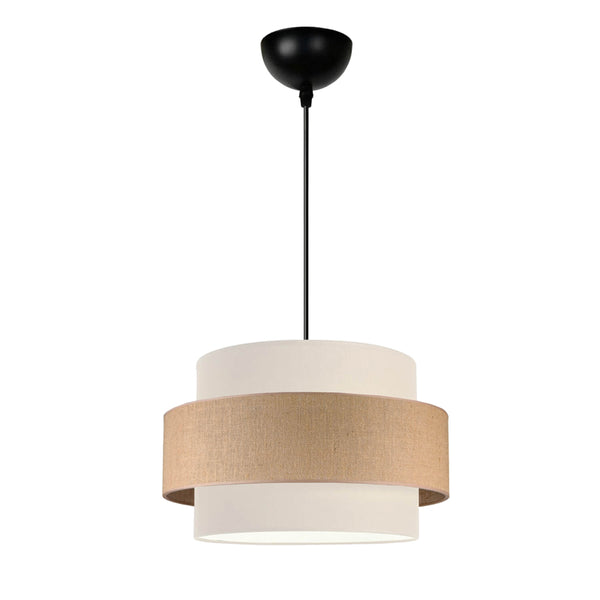 Плафон Fozy плат в цвят крем-юта D30x22см