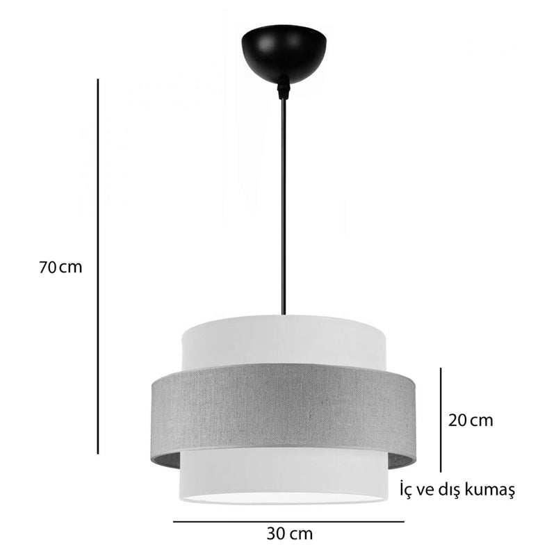 Плафон Fozy плат в цвят крем-юта D30x22см