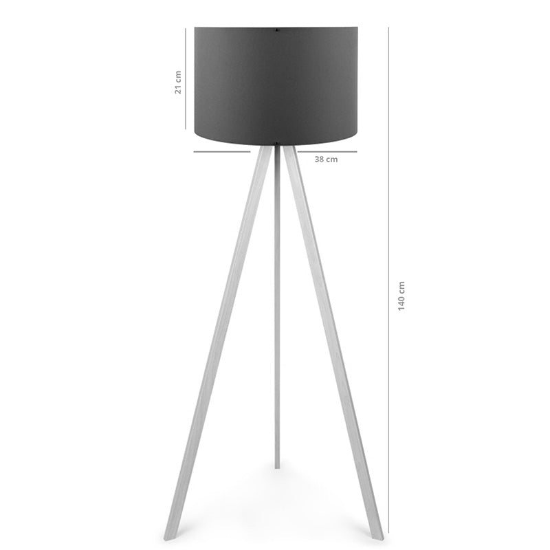 Подова лампа PWL-1060 Ε27 естествен-антрацит D38x140см