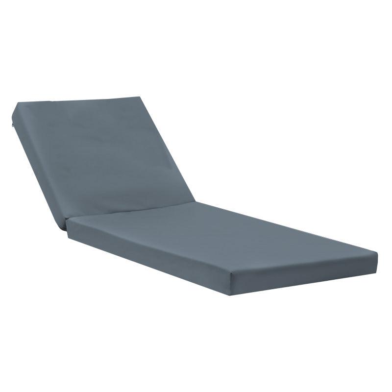 Възглавница за шезлонг Sadie сив плат 65x185x15см