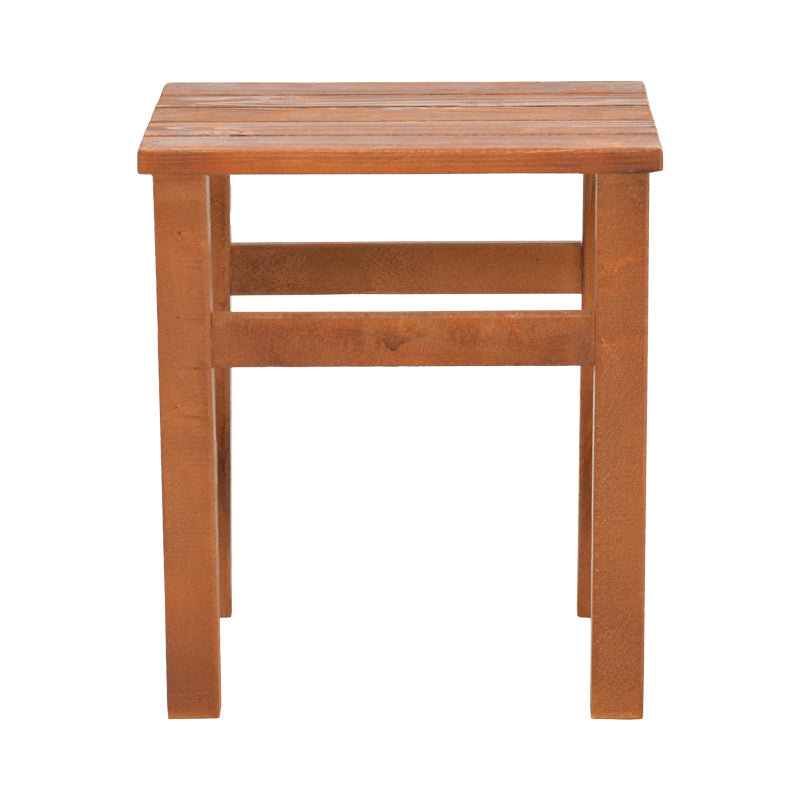 Плажна маса Summrine масив бук в цвят орех 40x40x45см