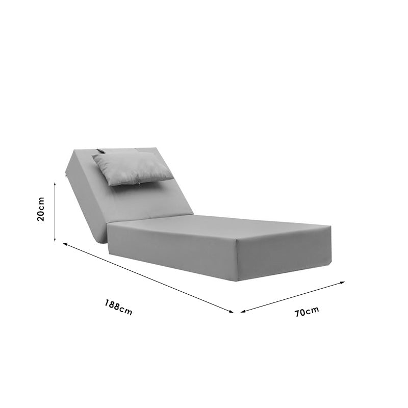 Възглавница за шезлонг Спекта  бежов плат 60x190x20см