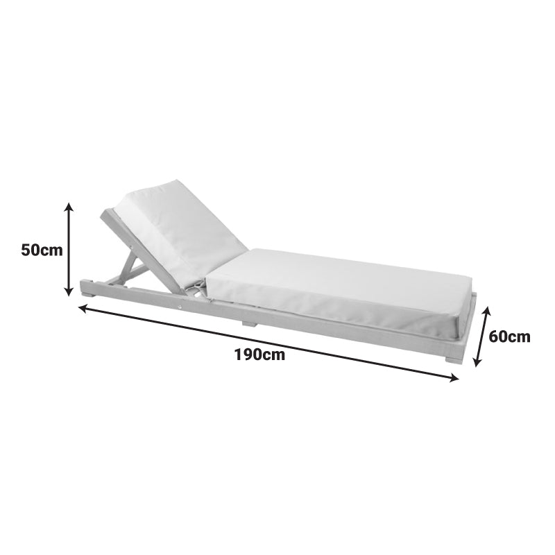 Шезлонг с възглавница specta-vertian масивно буково дърво в естествен цвят 60x190x50см