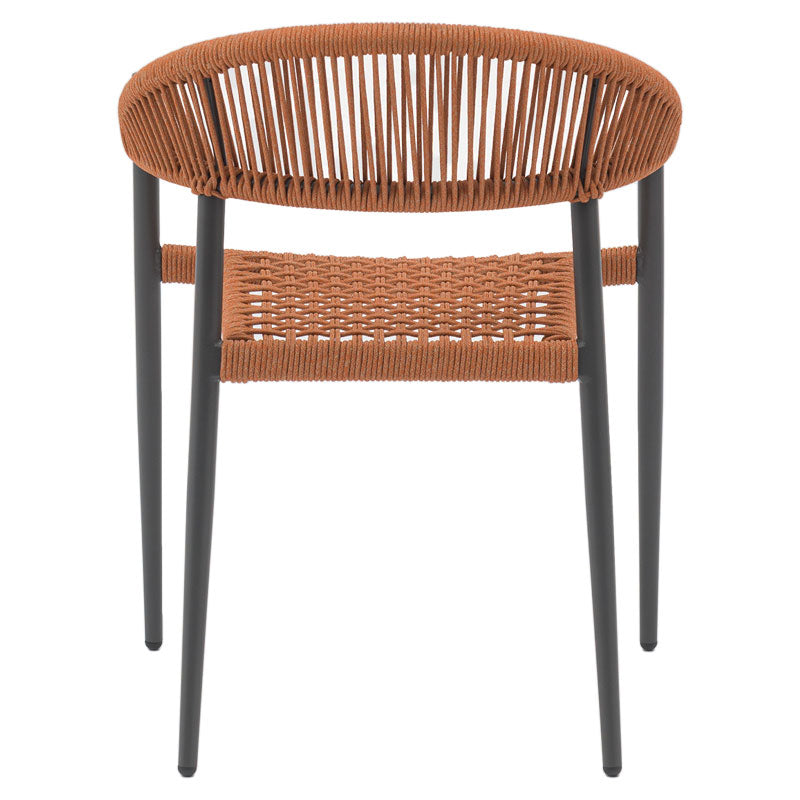 Фотьойл Freiburg алуминий черен-въже естествено-тухла цвят57/59/77см