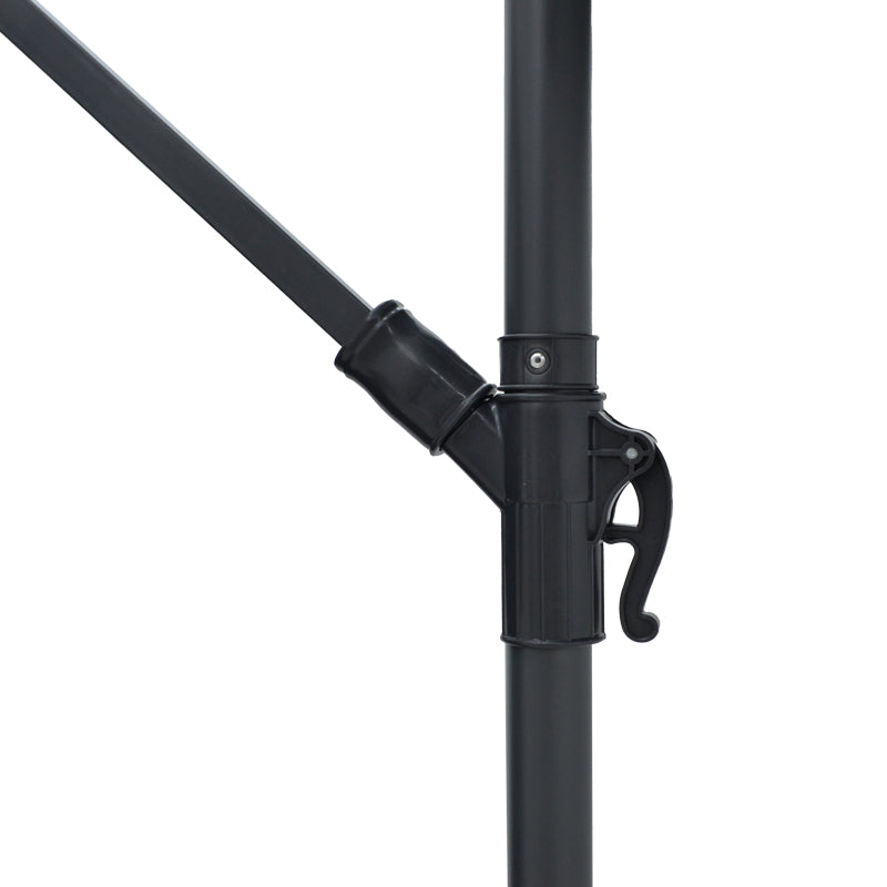 Чадър с основа Jiopel единичен алуминиев плат бежово-сив D3m/2.5м