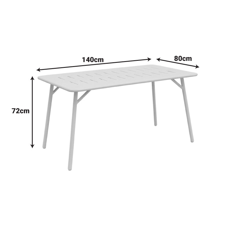 Маса MORAIA  черна метална 140x80x70см