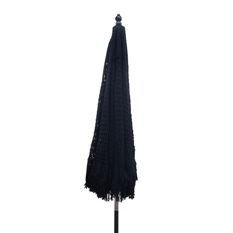 Чадър  Brilie дърво-макраме D2.70x2.60m черно