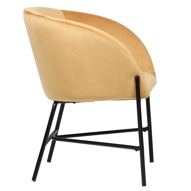 Фотьойл Julia жълт цвят  61x57x74см