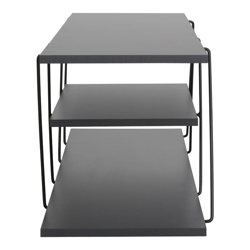 ТВ Шкаф  TARS тъмно сиво-черно 120x30x33см