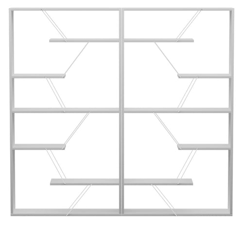 Библиотека TARS сив-бял цвят 168x24x157см
