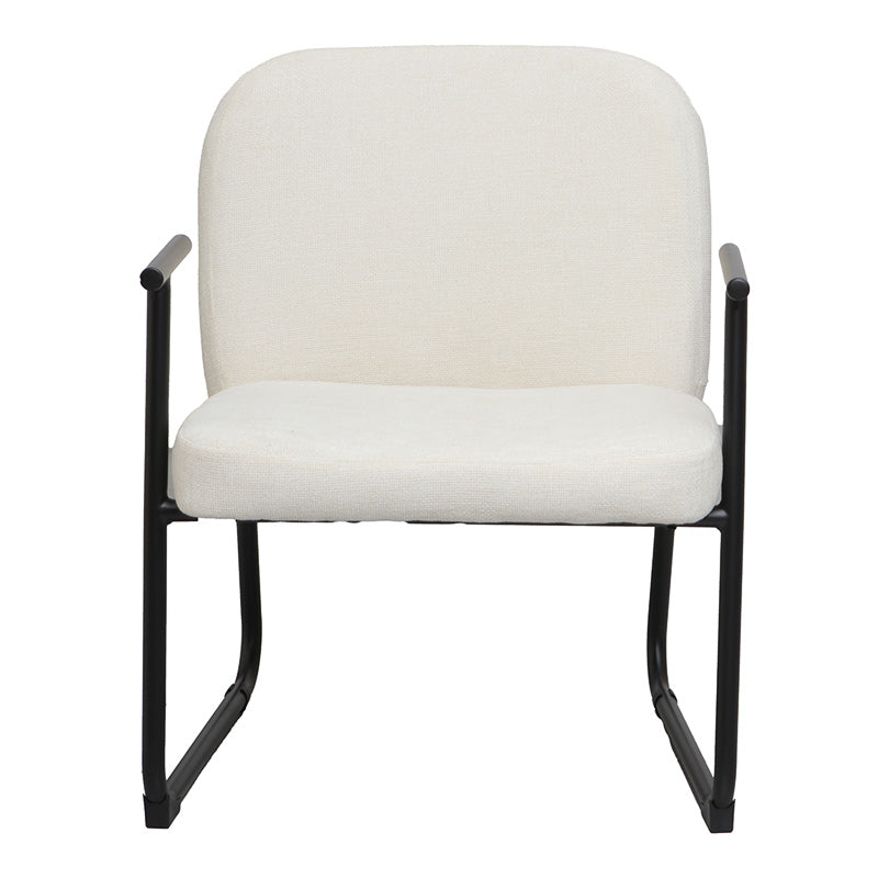 Посетителски стол Vindor кремав цвят  65x68.5x79.5cм