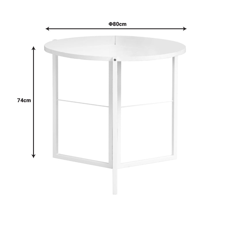 Маса Talen в бял цвят D80x74см
