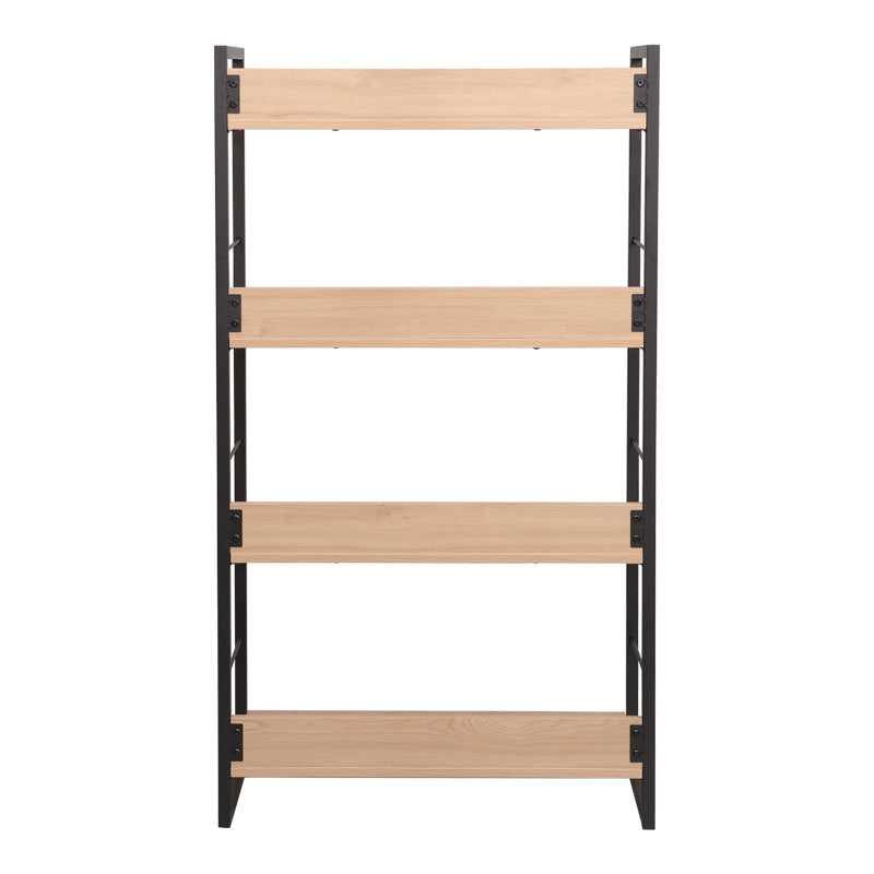 Етажерка Dorfie в естествен цвят с черен метал 70x30x124.5см