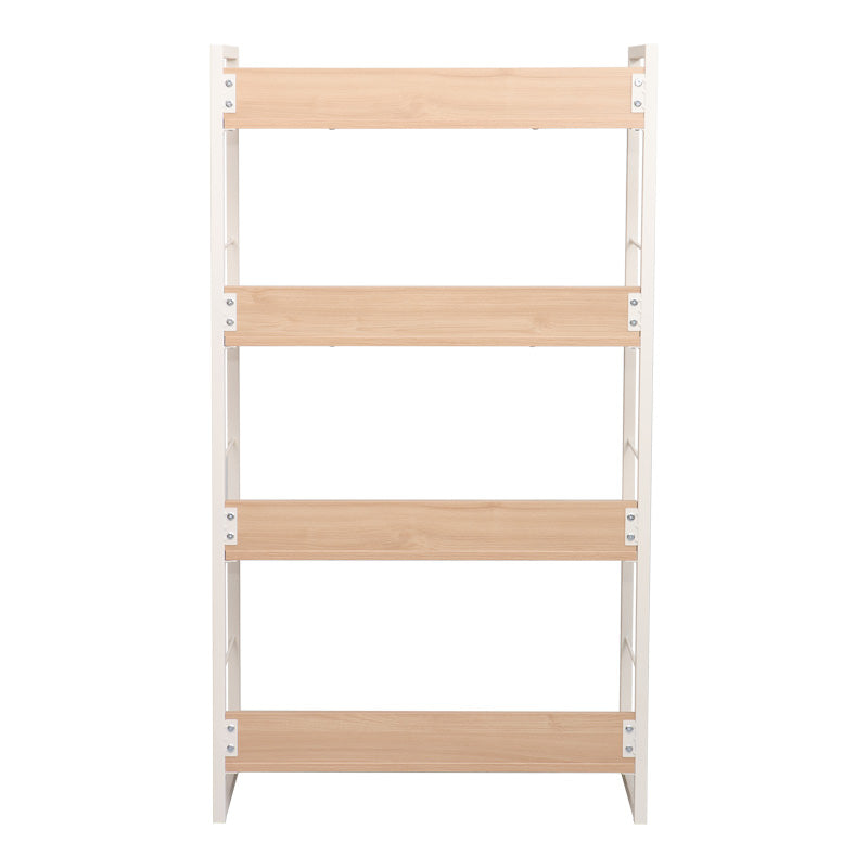 Етажерка dorfie в естествен цвят с бял метал 70x30x124.5cm