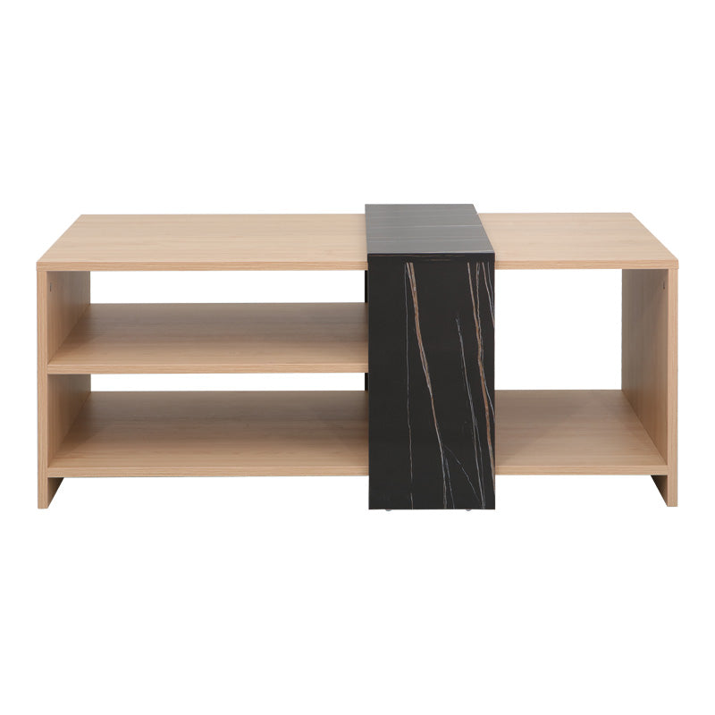 Холна маса cozeto в естествен цвят и мраморна визия 100x53x41.5cm