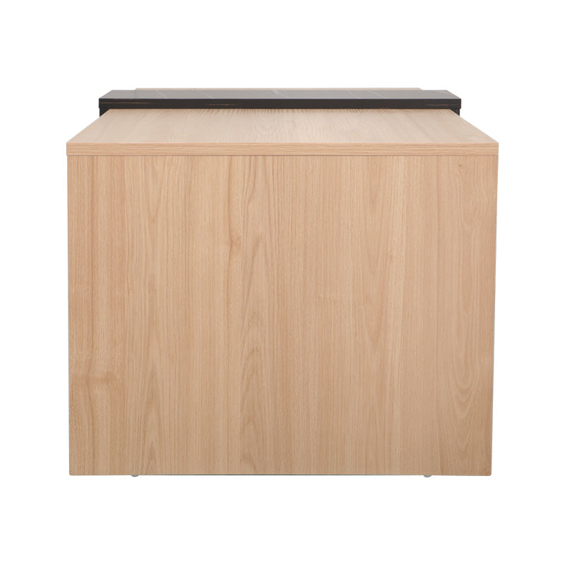 Холна маса cozeto в естествен цвят и мраморна визия 100x53x41.5cm