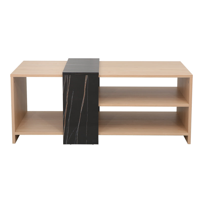 Холна маса cozeto в естествен цвят и мраморна визия 100x53x41.5cm